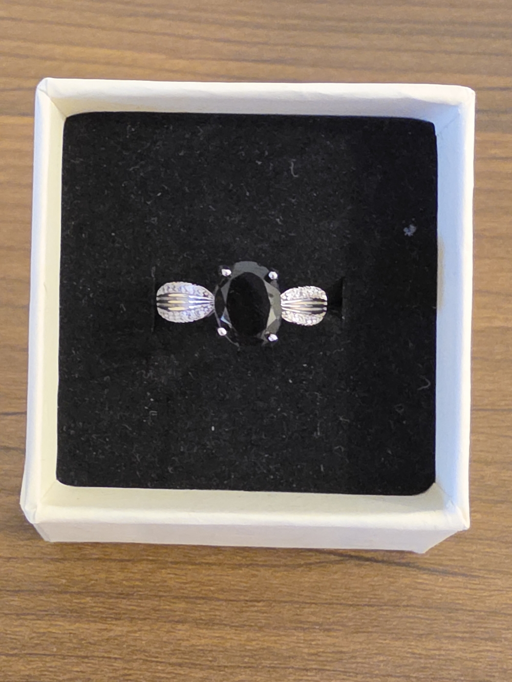 Smokey Quartz Oval Gemstone Silver Ring - Women Jewelry